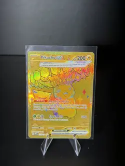 Pikachu Prismatic Evolutions 179/131 Hyper Rare Gold Holo Card PRISTINE Cond - Image 1