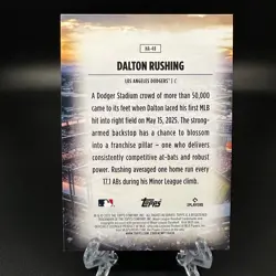 2025 Topps Update Home Field Advantage Dalton Rushing RC #HA-48 LA Dodgers - Image 2