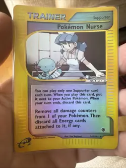 Pokemon TCG Reverse Holo E-Series Expedition Trainer Pokemon Nurse 145/165 - Image 1