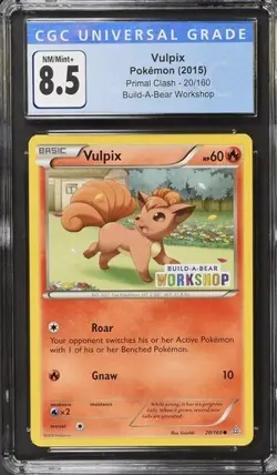 *POP 6* CGC 8.5 Vulpix Primal Clash Build-A-Bear 20/160 Pokemon 2015 NM-MINT - Image 1