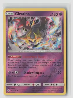 Giratina #97/214 Rare Sm Lost Thunder Reverse Holo Pokemon TCG MP - Image 1