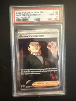 Pokemon Giovanni's Charisma SV: 151 Ultra Rare 197/165 PSA 10 Gem Mint - Image 1