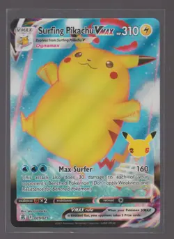SURFING PIKACHU VMAX 009/025 HOLO VMAX RARE CELEBRATIONS POKEMON HOLO NEAR MINT - Image 1