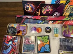 Pokemon TCG Accessories Lot - Sealed Sleeves, Dice, Coins, Stickers, Promos etc. - Image 2