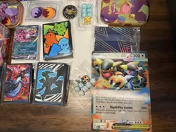 Pokemon TCG Accessories Lot - Sealed Sleeves, Dice, Coins, Stickers, Promos etc. - Image 5