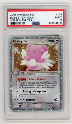 Pokemon Blissey ex Unseen Forces #101/115 Holo PSA 9 Mint - Image 1