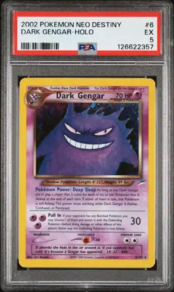 2002 POKEMON NEO DESTINY #6 DARK GENGAR-HOLO PSA 5 - Image 1