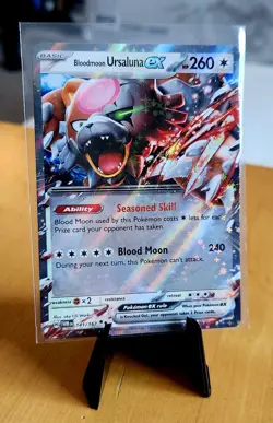 Pokemon TCG Bloodmoon Ursaluna ex 141/167 Twilight Masquerade Double Rare - Image 1