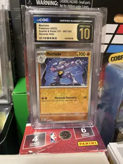 Pokemon Machoke 067/165 Scarlet & Violet 151 Reverse Holo CGC 10 2023 - Image 1