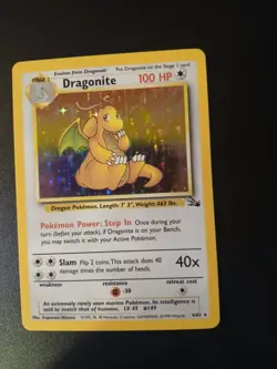 Pokemon Fossil Holo Dragonite #4 - Image 1