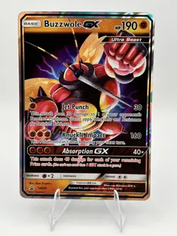 Pokemon TCG Buzzwole GX Crimson Invasion 104/111 Holo Full Art - Image 1