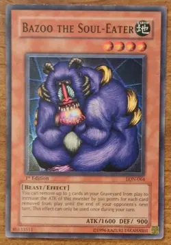 Yu-Gi-Oh! Bazoo the Soul-Eater LON-064 Labyrinth Nightmare Super Rare 1st Ed Ko… - Image 1