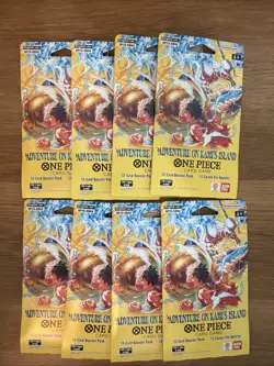One Piece OP05 EB04 Adventure Kami Island Sleeved Booster Pack Lot Of 8 English - Image 1