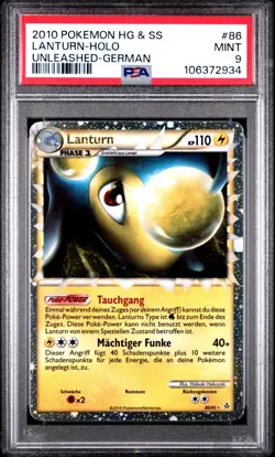 Pokemon TCG Karte - Lanturn Prime 86/95 Deutsch HG & SS PSA 9 Pop 6 - Image 1