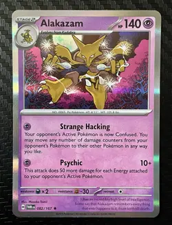 Pokemon Alakazam Holo TCG Card 082/167 - Image 1