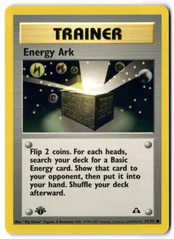Pokemon Energy Ark 75/75 1st Edition Common - Neo Discovery - NM - Image 1
