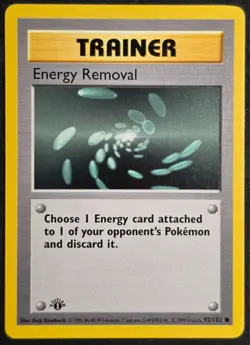 Energy Removal 1st Edition 92/102 Common Base Set - Pokemon 1999 (2) - Image 1