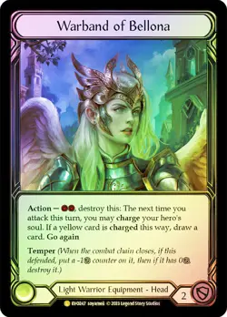 FAB RAINBOW FOIL Warband of Bellona - Bright Lights Card # 247 - Image 1