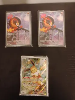 Lot Of 3 Pokemon Etb Promo Cards Still Factory Sealed Mint Condition - Image 1
