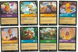 DISNEY LORCANA - Lot of 8 Winnie The Pooh Trading Game Cards (2023) - Set #49 - Image 1