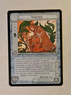 Strider - Middle Earth CCG card (1998 ICE) MECCG The Balrog LotR Character - Image 3