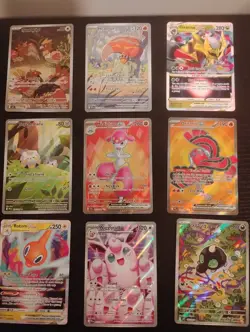 Lot Of 9 Pokemon Illustration Rare Cards Varying Sets All Nm To Mint - Image 1