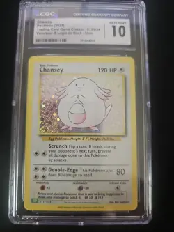 Chansey #015 CGC 10 Classic Deck Holo Pokemon Card Slab - Image 1