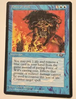 (2)- MTG Magic the Gathering - Alliances Edition (1996) - Force of Will - Image 2