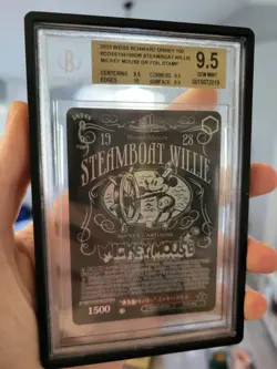 BGS 9.5 Steamboat Willie Mickey Mouse DdS S104-100 OR Weiss Schwarz Disney 100 - Image 3