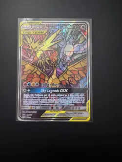 Pokemon Moltres Zapdos & Articuno GX SM210 Black Star Promo Full Art - Image 1