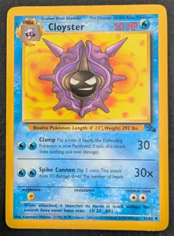 Cloyster - 32/62 Fossil - LP - Pokemon TCG WOTC Vintage - Image 3