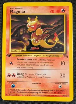 Magmar - 1st Edition - 39/62 Fossil Rare - LP - Pokemon TCG WOTC Vintage - Image 3