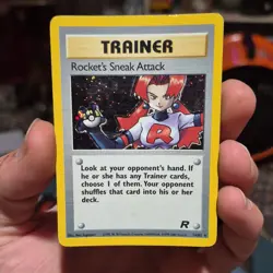 Pokemon Rocket's Sneak Attack Holo Rare Team Rocket 16/82 Wizards 2000 Trainer - Image 1