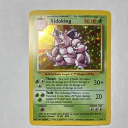 Pokemon TCG Nidoking 11/102 Base Set Holo Rare 90 HP 1999-2000 Wizards - Image 1