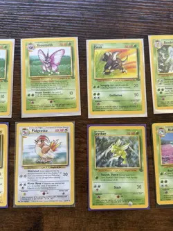 Pokemon Jungle and Base Set Non Holo Rares - Lot of 10 - Venomoth Snorlax Electa - Image 3