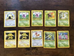 Pokemon Jungle and Base Set Non Holo Rares - Lot of 10 - Venomoth Snorlax Electa - Image 5