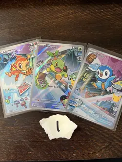 Pokemon First Partner Illustration Collection Series 1 Sinnoh Starters GEN 4 - Image 1