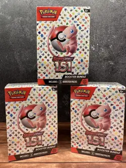 Pokemon 151 Scarlet & Violet Booster Bundle Lot of 3 - Factory Sealed! - Image 1