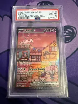 2023 POKEMON SVP EN-SV BLACK STAR PROMO 151 ULTRA-PREM COLL #053 MEW EX PSA 10 - Image 1