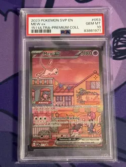2023 POKEMON SVP EN-SV BLACK STAR PROMO 151 ULTRA-PREM COLL #053 MEW EX PSA 10 - Image 3