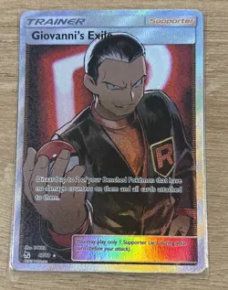 Pokemon TCG Giovanni's Exile Full Art Ultra Rare Trainer 67/68 Hidden Fates - Image 1