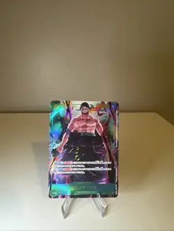 ONE PIECE Card Roronoa Zoro Parallel OP06-118 SEC Wings of Captain Japanese TCG - Image 1