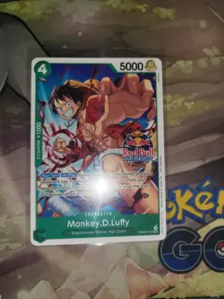 Monkey.D.Luffy PRB02-005 NM Red Bull Double Don Event Stamp Participation Promo - Image 1