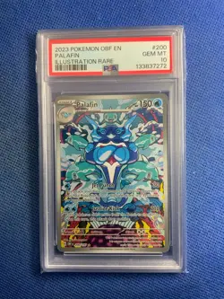 2023 POKEMON OBF EN-OBSIDIAN FLAMES ILLUSTRATION RARE #200 PALAFIN PSA 10 - Image 1