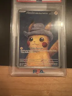 2023 Pokemon SVP En Pokemon X Van Gogh #085 Pikachu Grey Felt Hat PSA 10 - Image 3