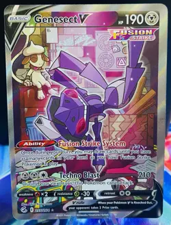 Genesect V Alt Art 255/264 Swsh08: Fusion Strike Holo Pokemon - Image 1