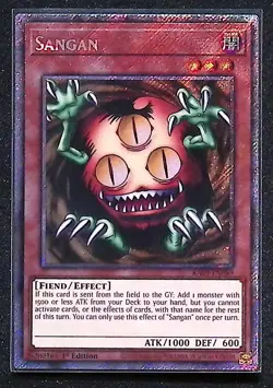 Sangan - RA03-EN089 - Platinum Secret Rare - 1st Edition Yugioh - Image 1