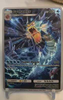 *Custom-made*Hhgh Quality,Textured Holo, Custom Art "Gyrados" "Display Card" - Image 1