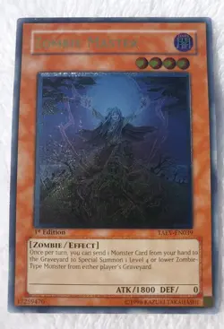 Yugioh 1x Zombie Master TAEV-EN039 1st Edition Ultimate Rare Near Mint - Image 1