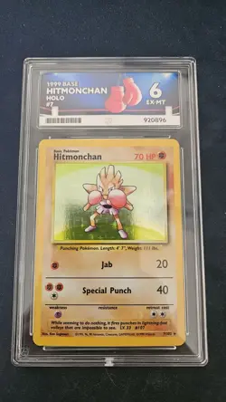 Pokemon TCG Hitmonchan Base Set 7/102 ACE 6 EX-MT - Image 1